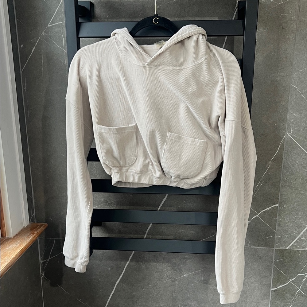 Women's Cream Hoodie Top